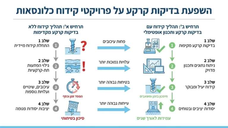 מכונת קידוח מקצועית של היחידה לקידוח כלונסאות באתר בנייה