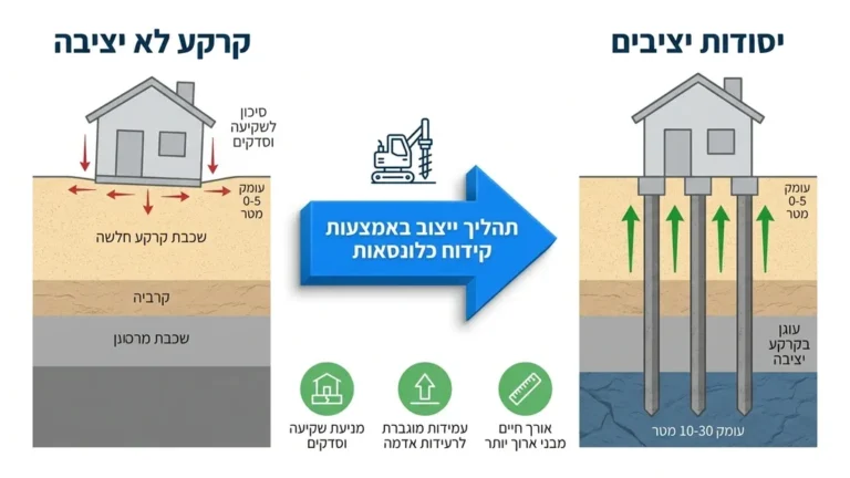 מכונת קידוח קרקע מקצועית בפעולה באתר בנייה