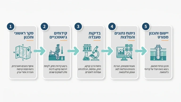מהנדסים מבצעים אפיון קרקע לפני קידוח