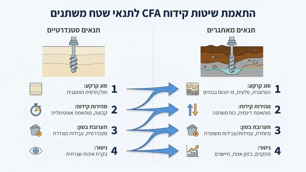 נוצר על ידי מודל בינה מלאכותית Gemini Pro מכונת קידוח בשיטת CFA בפעולה